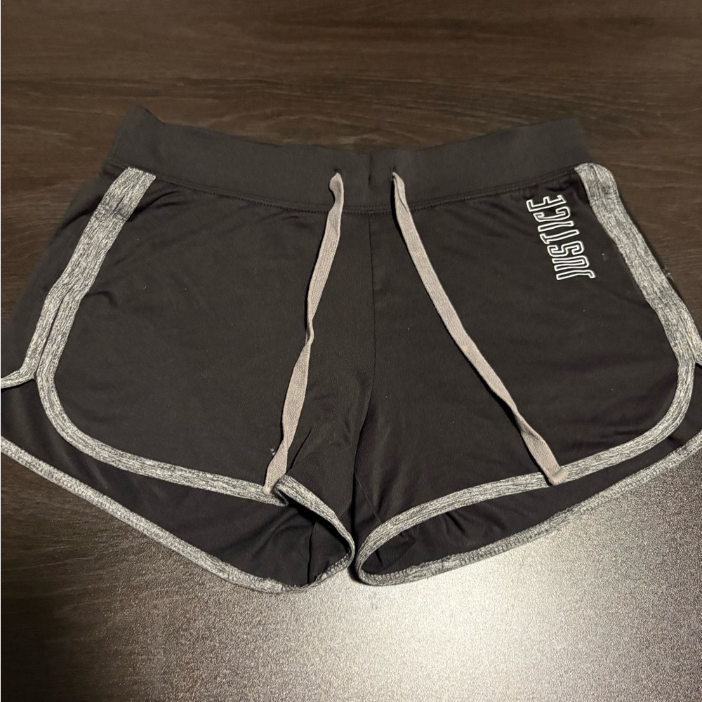 Justice Black and Gray Women's Shorts